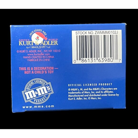 Kurt Adler Red Cowboy M&M Christmas Holiday Ornament - Picture 6 of 6
